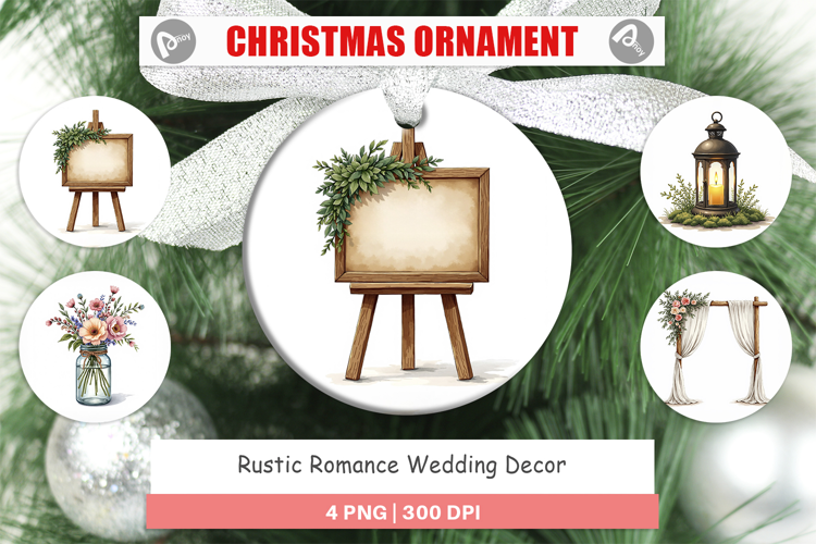 Rustic Romance Wedding Decor Ornament