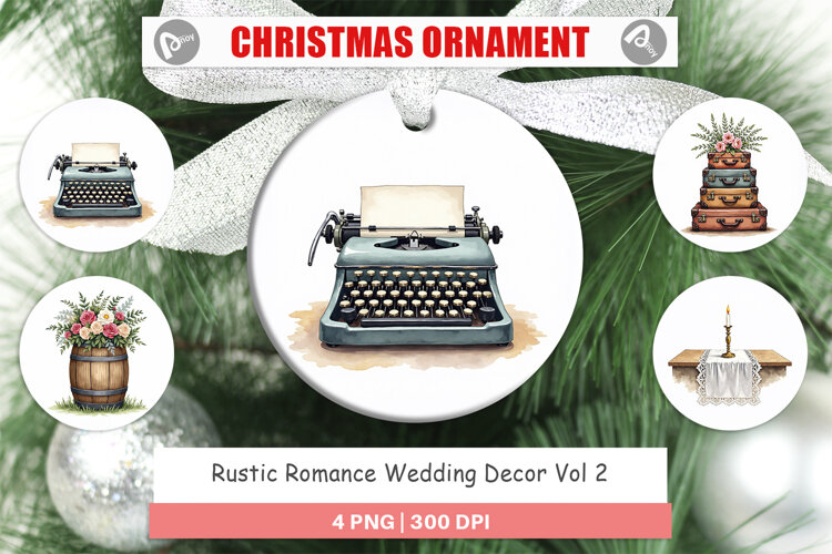 Rustic Romance Wedding Decor Ornament example image 1