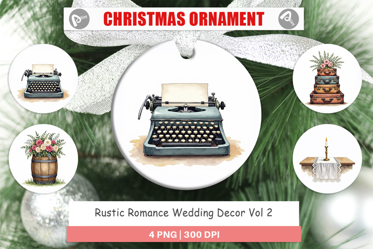 Rustic Romance Wedding Decor Ornament