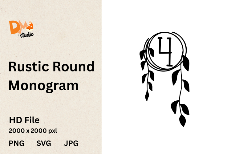 Rustic Round Monogram