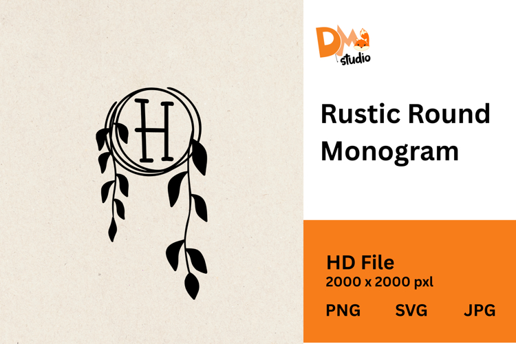 Rustic Round Monogram