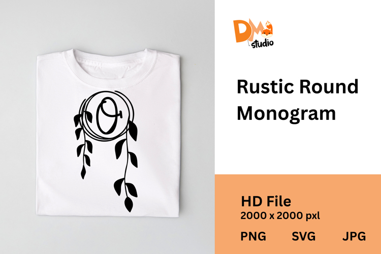 Rustic Round Monogram
