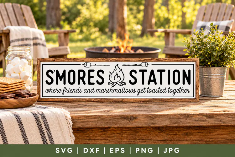 S'Mores Station SVG - Camping SVG, Family Reunion SVG