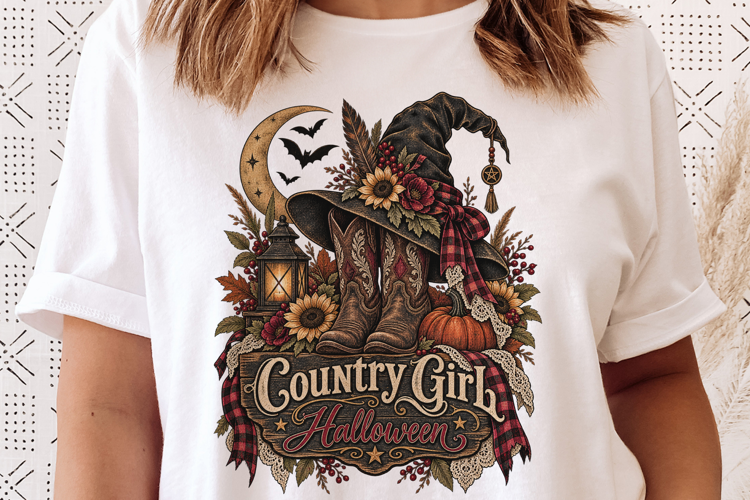 Country Girl Halloween PNG