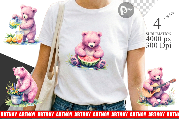 Woodland Picnic Mama Bear Sublimation