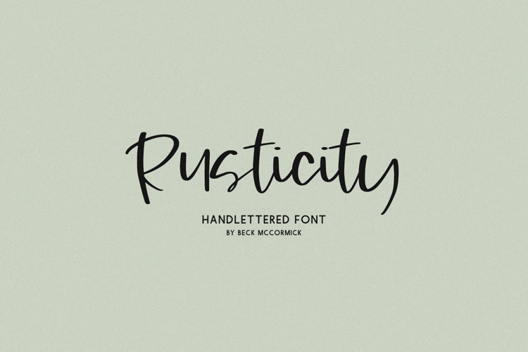 Rusticity Script Font