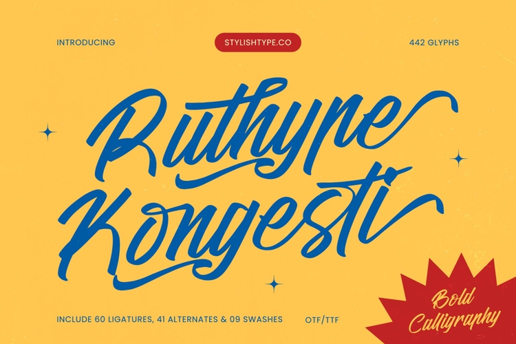 Ruthype Kongesti - Bold Calligraphy
