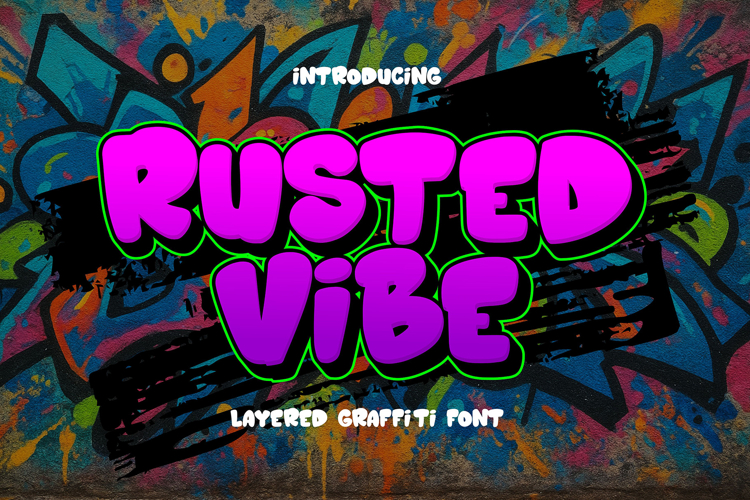 Rusted Vibe | Layered Graffiti Typeface