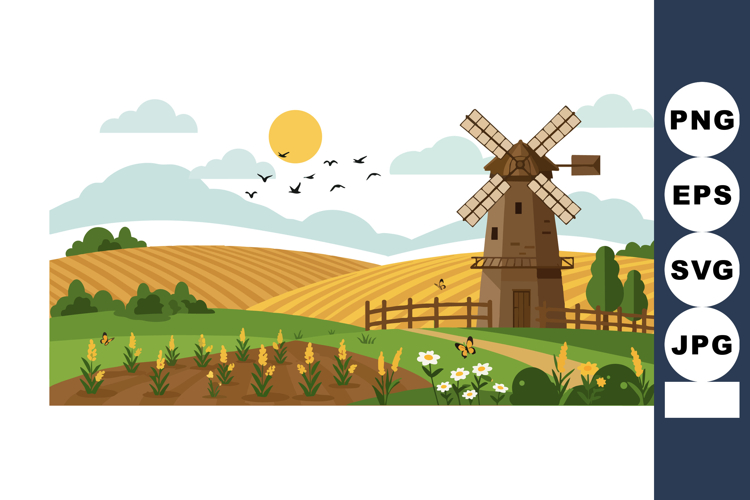 Windmill Clipart Image 11