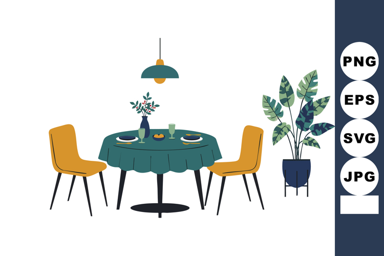 Dining Table Clipart Image 17