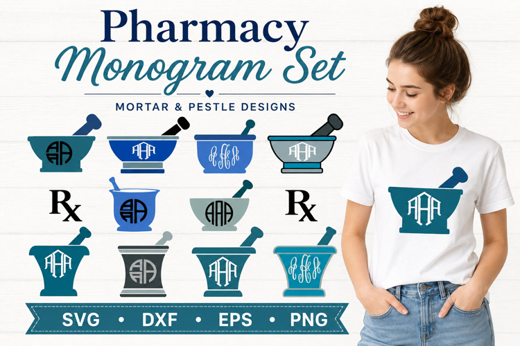 Nurse Monogram Svg Image 12