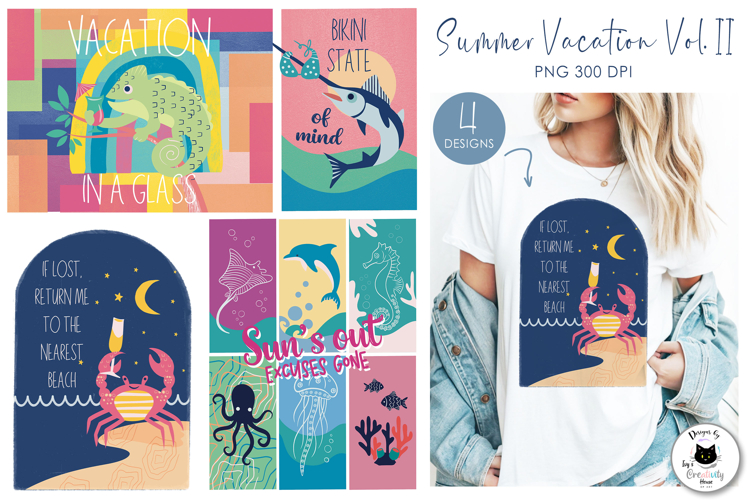 Retro Summer Prints Vol.2 | Summer Vibes Sublimation