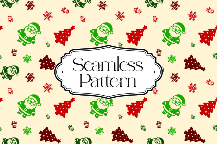 Christmas Seamless Pattern, Digital Paper