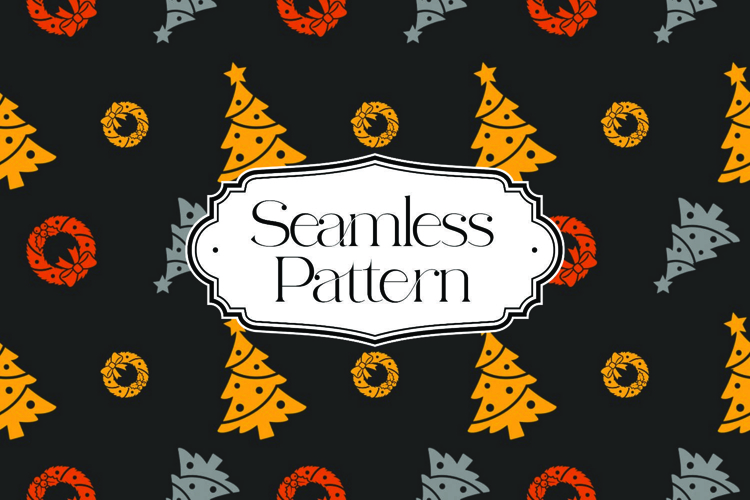 Christmas Seamless Pattern, Digital Paper example image 1