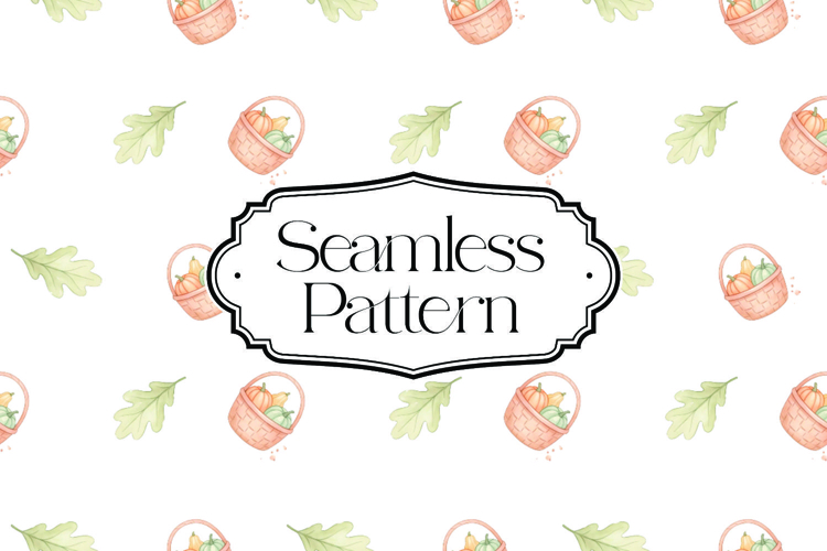 Fall Autumn Seamless Pattern, Digital Paper