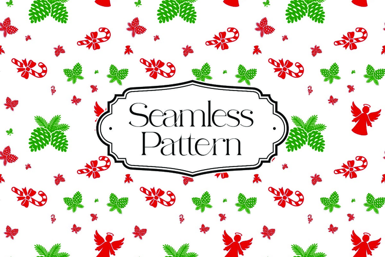 Christmas Seamless Pattern, Digital Paper