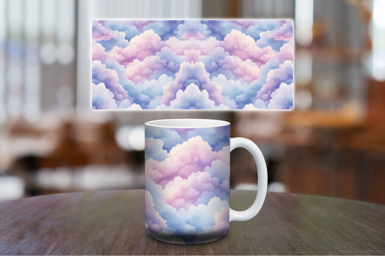 Mug Wrap Sublimation - pastel clouds