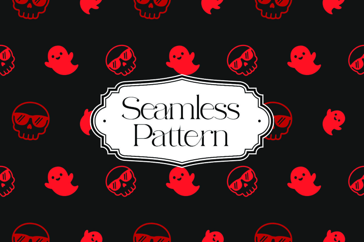 Halloween Seamless Pattern, Digital Paper example image 1