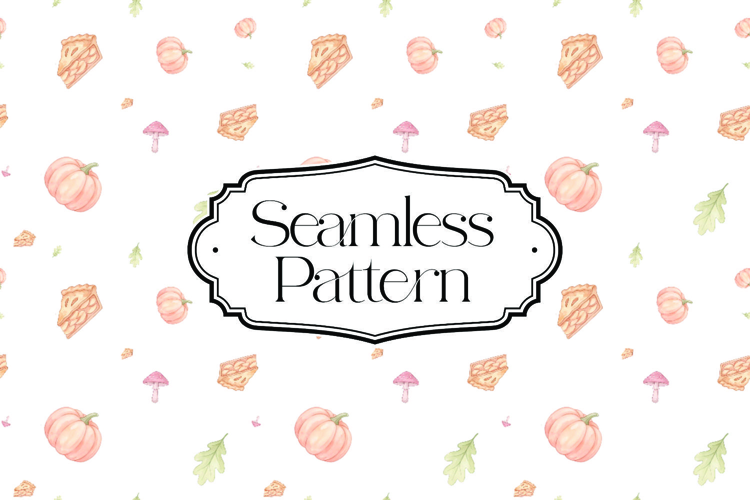 Fall Autumn Seamless Pattern, Digital Paper
