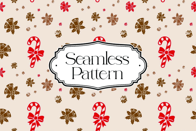 Christmas Seamless Pattern, Digital Paper