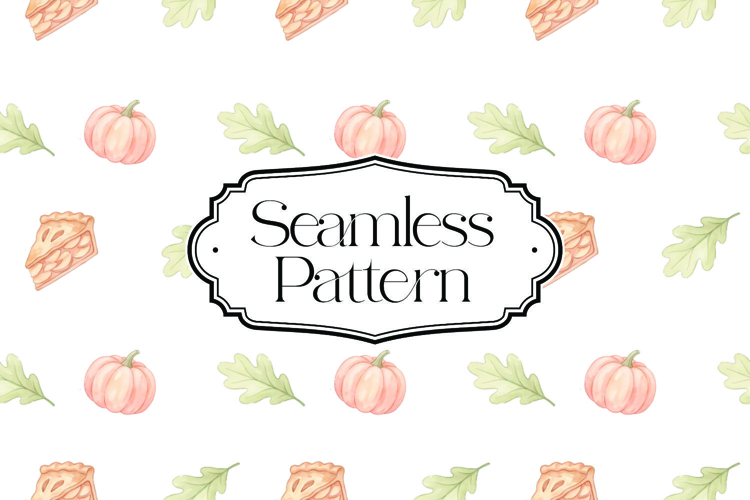 Fall Autumn Seamless Pattern, Digital Paper