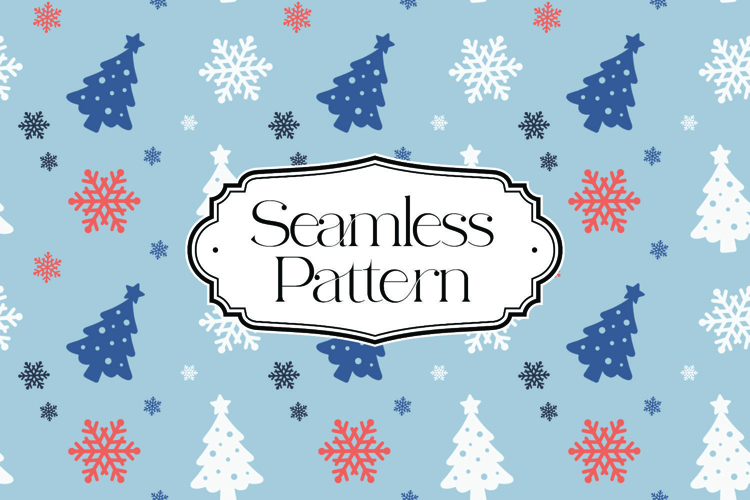 Christmas Seamless Pattern, Digital Paper example image 1