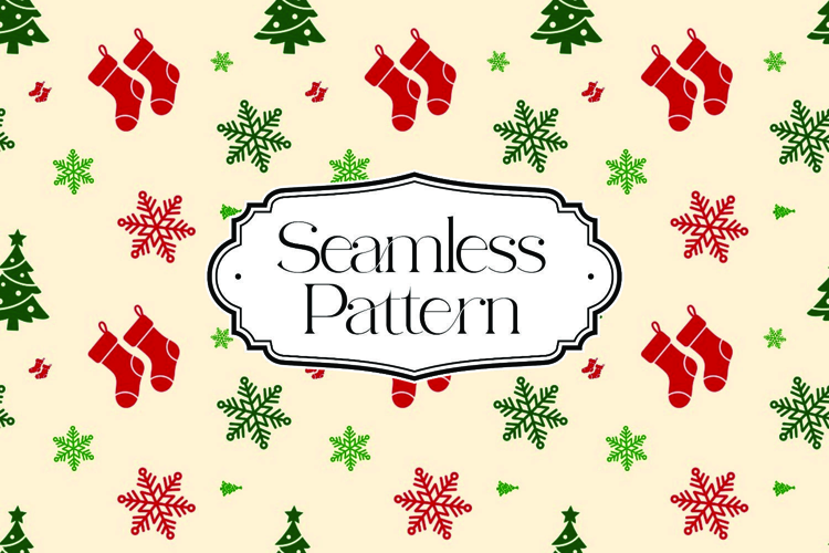 Christmas Seamless Pattern, Digital Paper