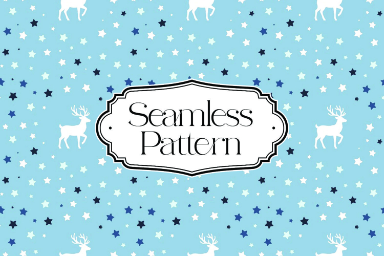 Christmas Seamless Pattern, Digital Paper example image 1