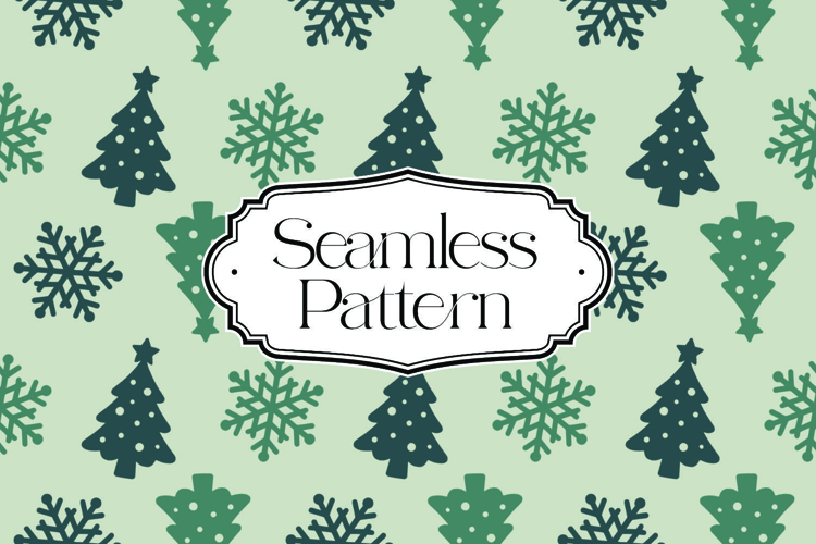 Christmas Seamless Pattern, Digital Paper example image 1