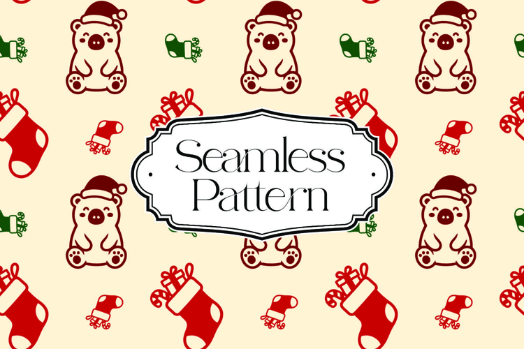 Christmas Seamless Pattern, Digital Paper