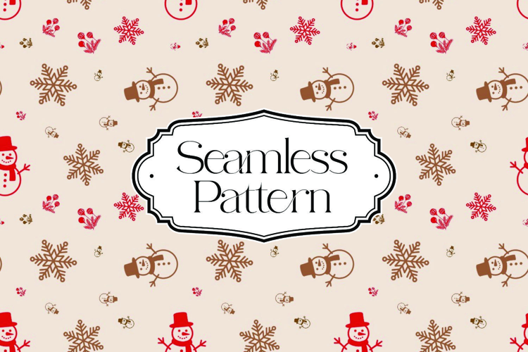 Christmas Seamless Pattern, Digital Paper