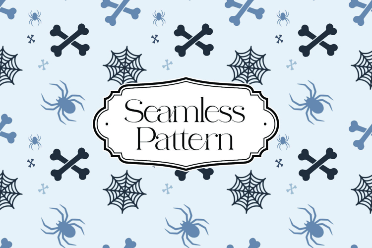 Halloween Seamless Pattern, Digital Paper example image 1