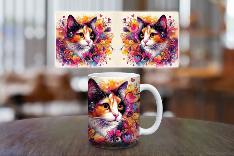 Cat Watercolor Image 11