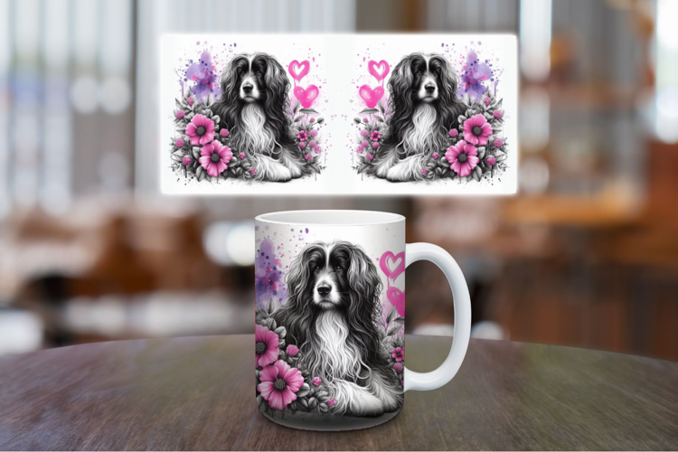 Mug Wrap Sublimation - love dog