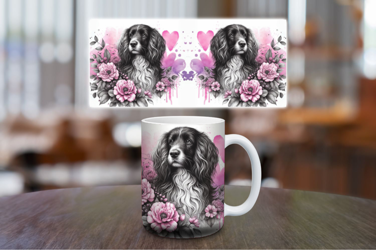 Mug Wrap Sublimation - love dog