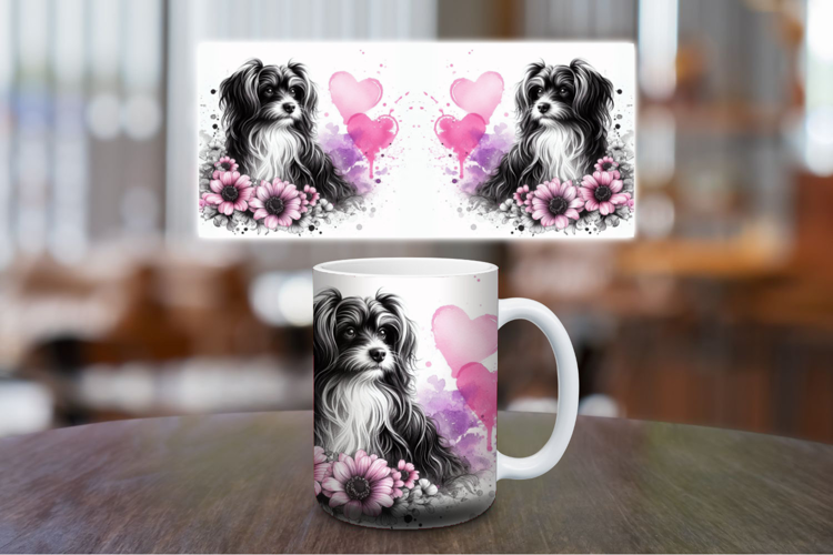 Mug Wrap Sublimation - love dog