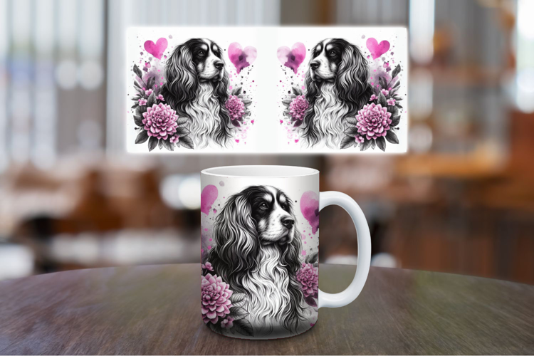 Mug Wrap Sublimation - love dog