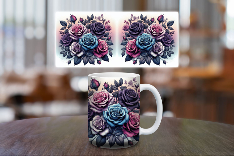 Mug Wrap Sublimation - pastel flowers