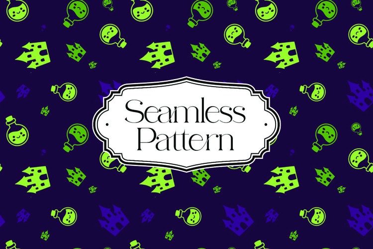 Halloween Seamless Pattern, Digital Paper example image 1