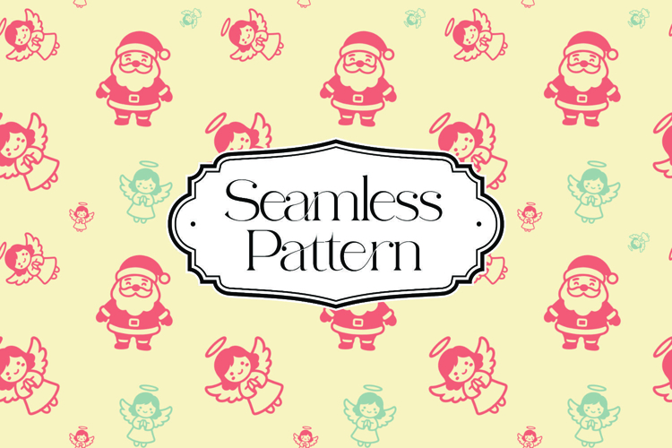 Christmas Seamless Pattern, Digital Paper example image 1