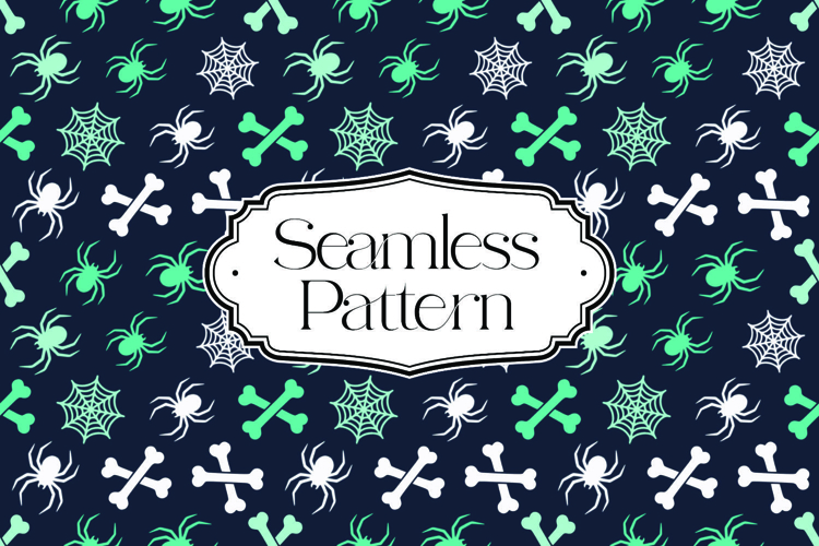 Halloween Seamless Pattern, Digital Paper example image 1