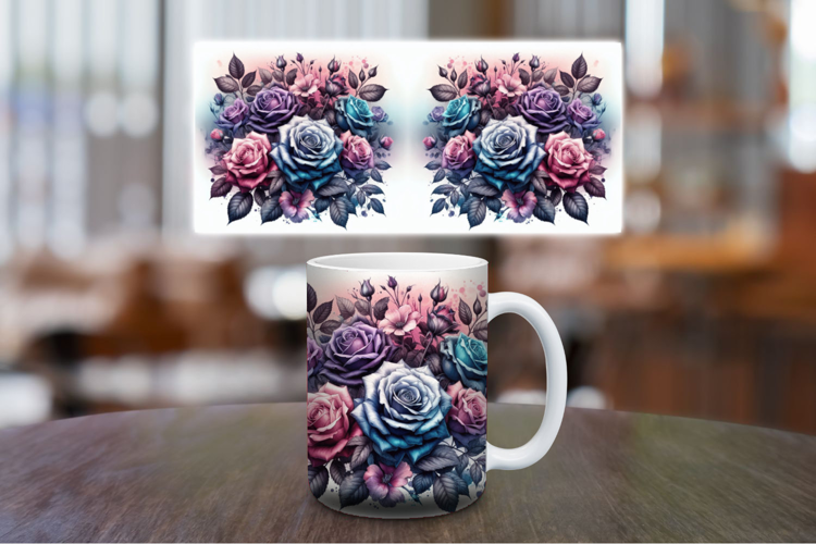Mug Wrap Sublimation - pastel flowers