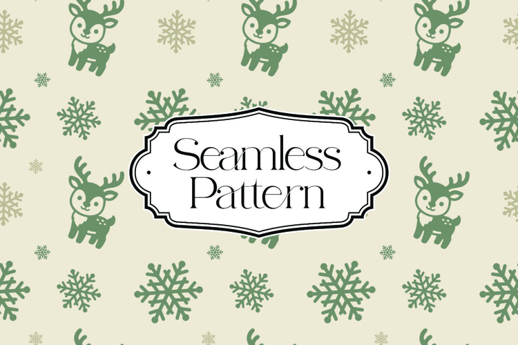 Christmas Seamless Pattern, Digital Paper example image 1