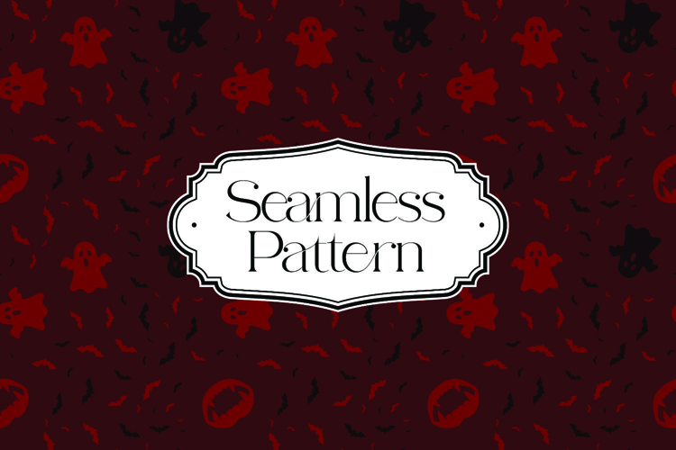 Halloween Seamless Pattern, Digital Paper example image 1