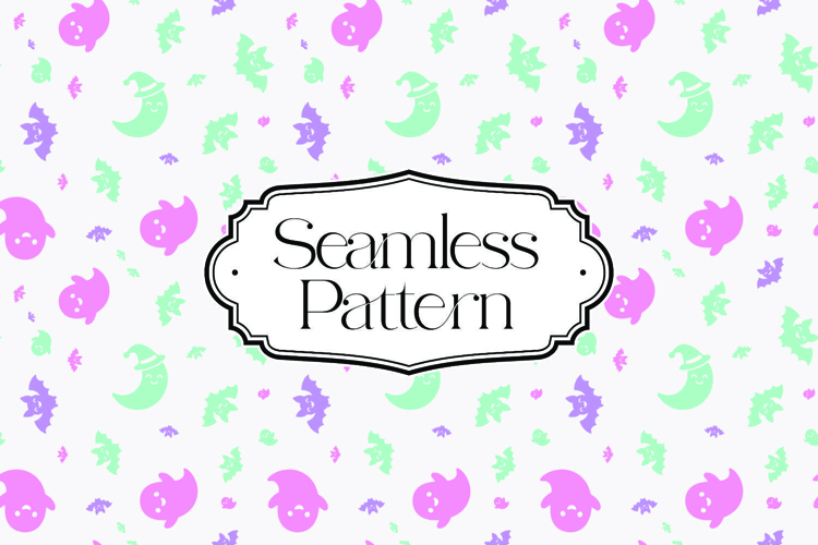 Cute Halloween Seamless Pattern, Digital Paper