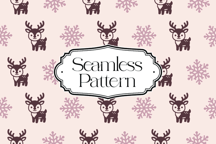 Christmas Seamless Pattern, Digital Paper example image 1
