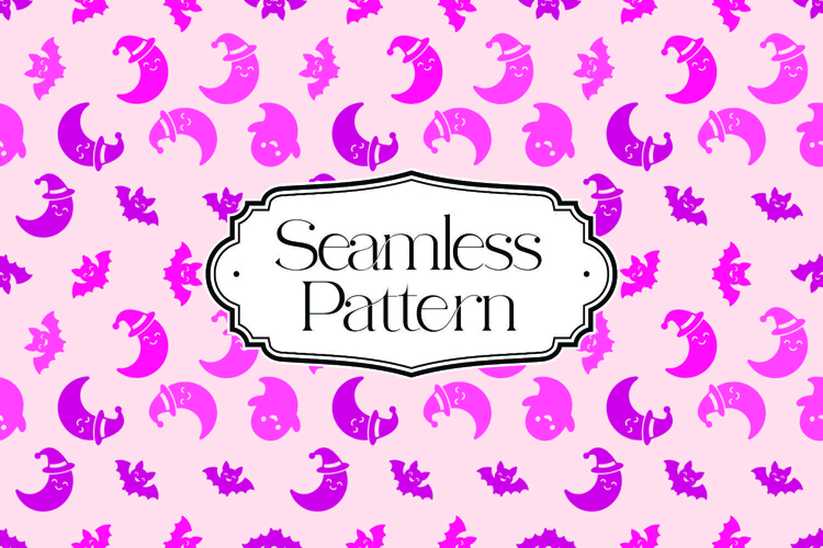Cute Halloween Seamless Pattern, Digital Paper