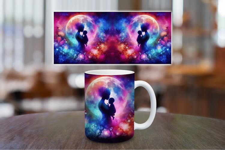 Mug Wrap Sublimation - mother and baby