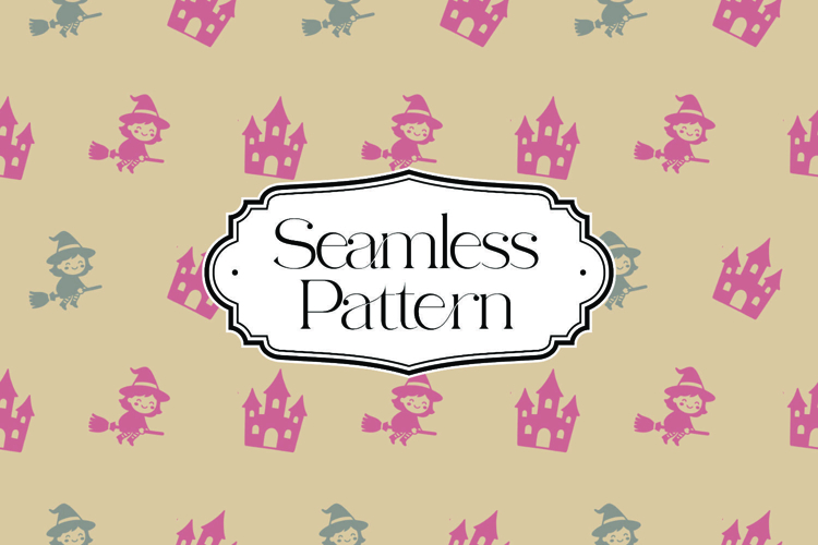 Cute Halloween Seamless Pattern, Digital Paper