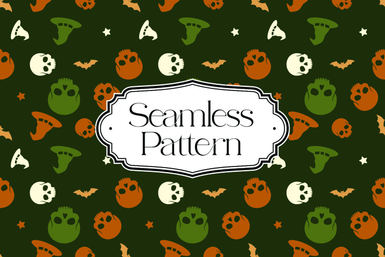 Halloween Seamless Pattern, Digital Paper
